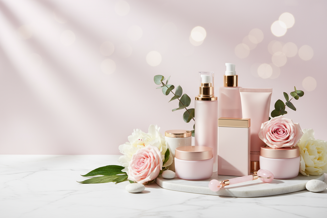 create a image for beauty and personal care product which will be shown on the slideshow of website home page